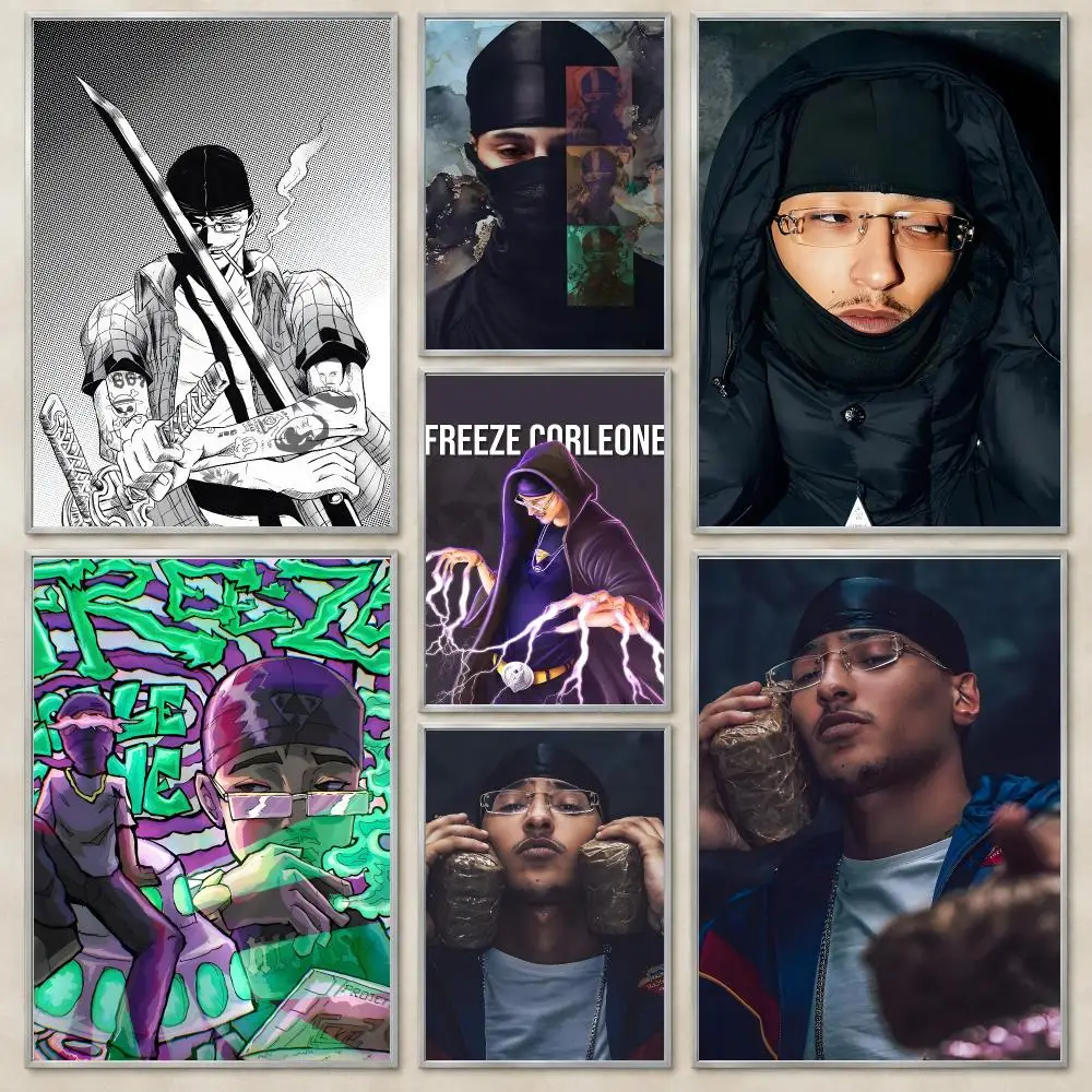 Bold Rap Artist F-Freeze Corleone Poster Self-Adhesive Wall Art HD Print For Dorm Teen Room Decor Gift
