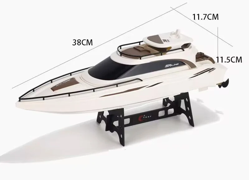 RC 보트 크루즈 4 채널 전기 RC 보트, 15 km/h 호수 수영장 소년 성인 보트 모델