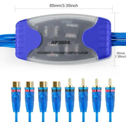 Car 4 Channel  FOR RCA  Ground Loop Noise Isolator Car Audio Filter Eliminate Hum Car Modification Noise Filter