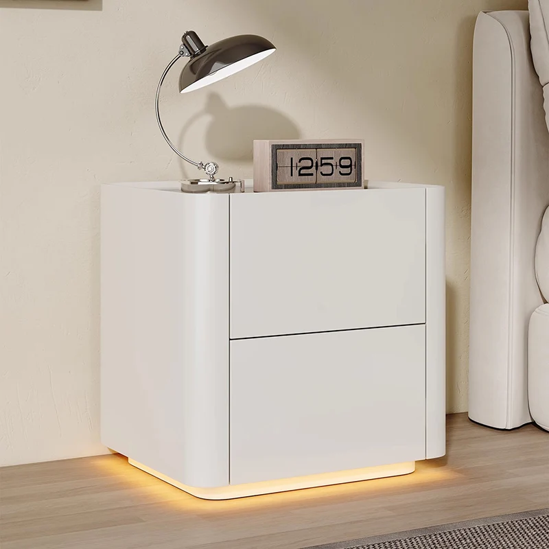 

Drawer Trendy Nightstand Modern Luxury Nordic Girl Storage Bedside Table Italian Aesthetic Mesitas De Noche Bedroom Furniture