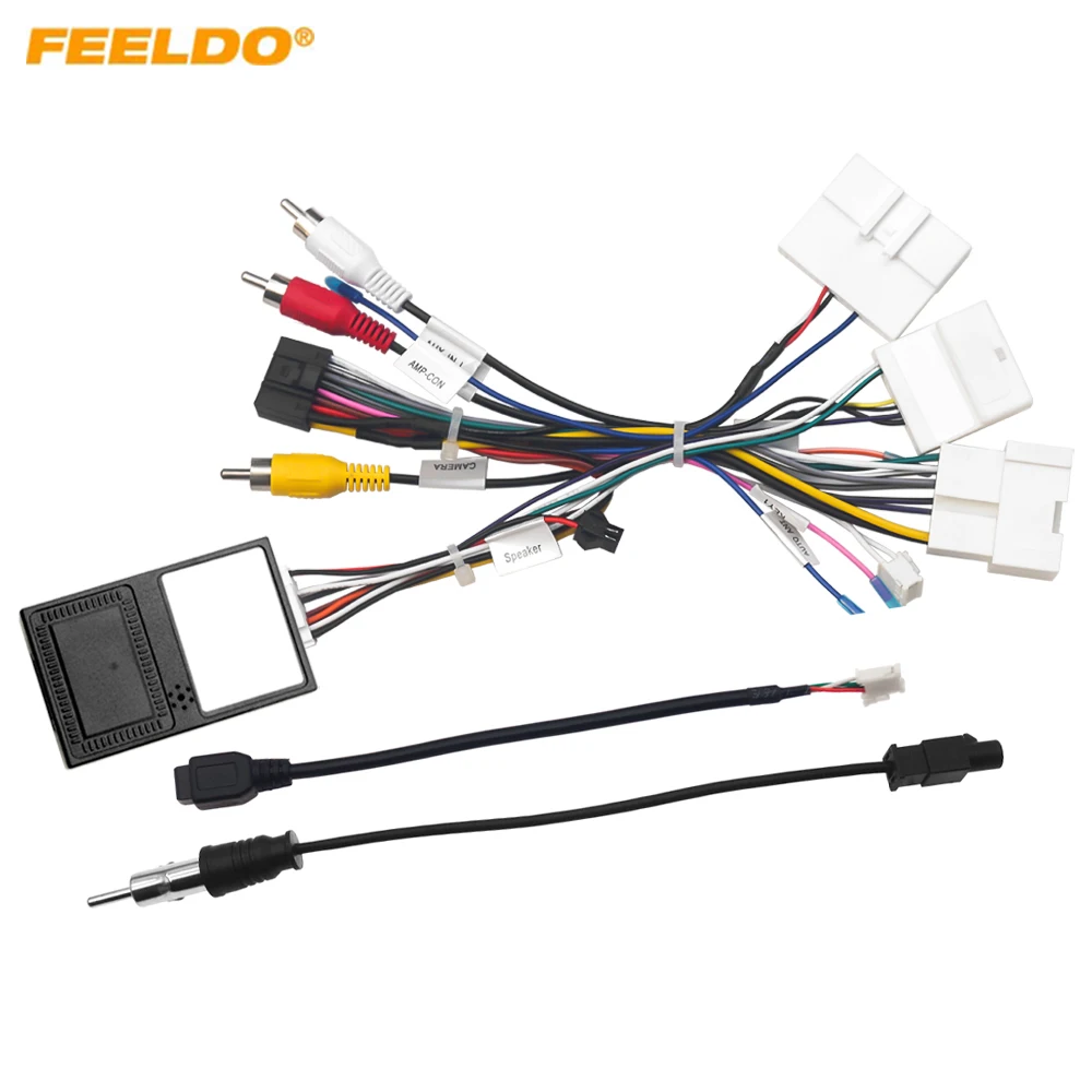 Car Audio 16PIN DVD Player Power Calbe Adapter For Renault Captur Kadjar 2015 Stereo Plug Wiring Harness