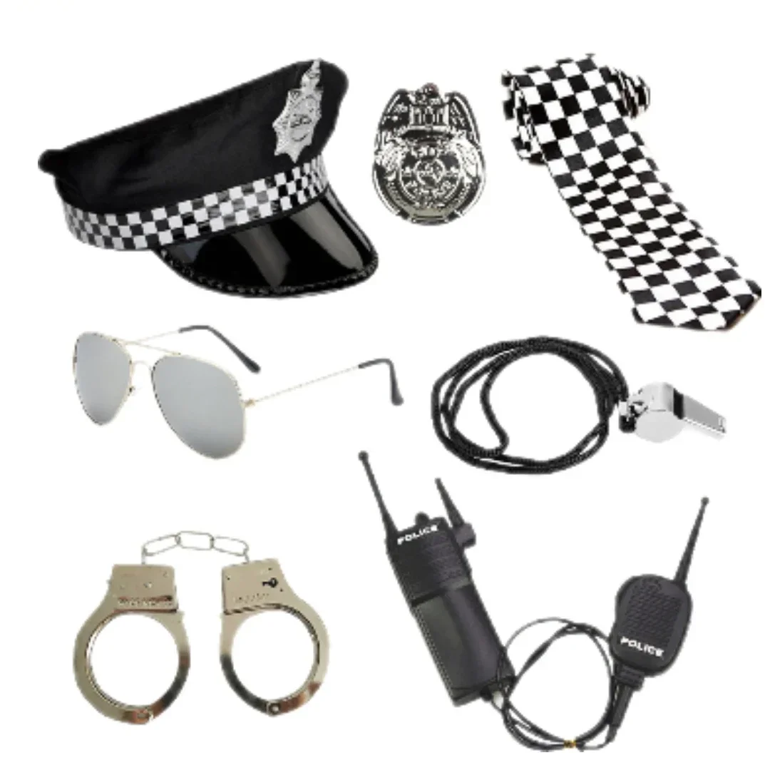 PESENAR Police Officer Role Play Costume Accessories Set for Adults TeensHalloween Party Dress Up