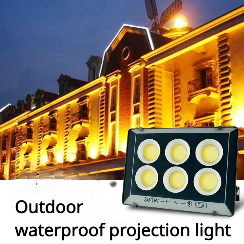 Strong Light Outdoor Waterproof LED Projection Lamp Advertising Board Factory Stadium Floodlight COB Bright Projection Light