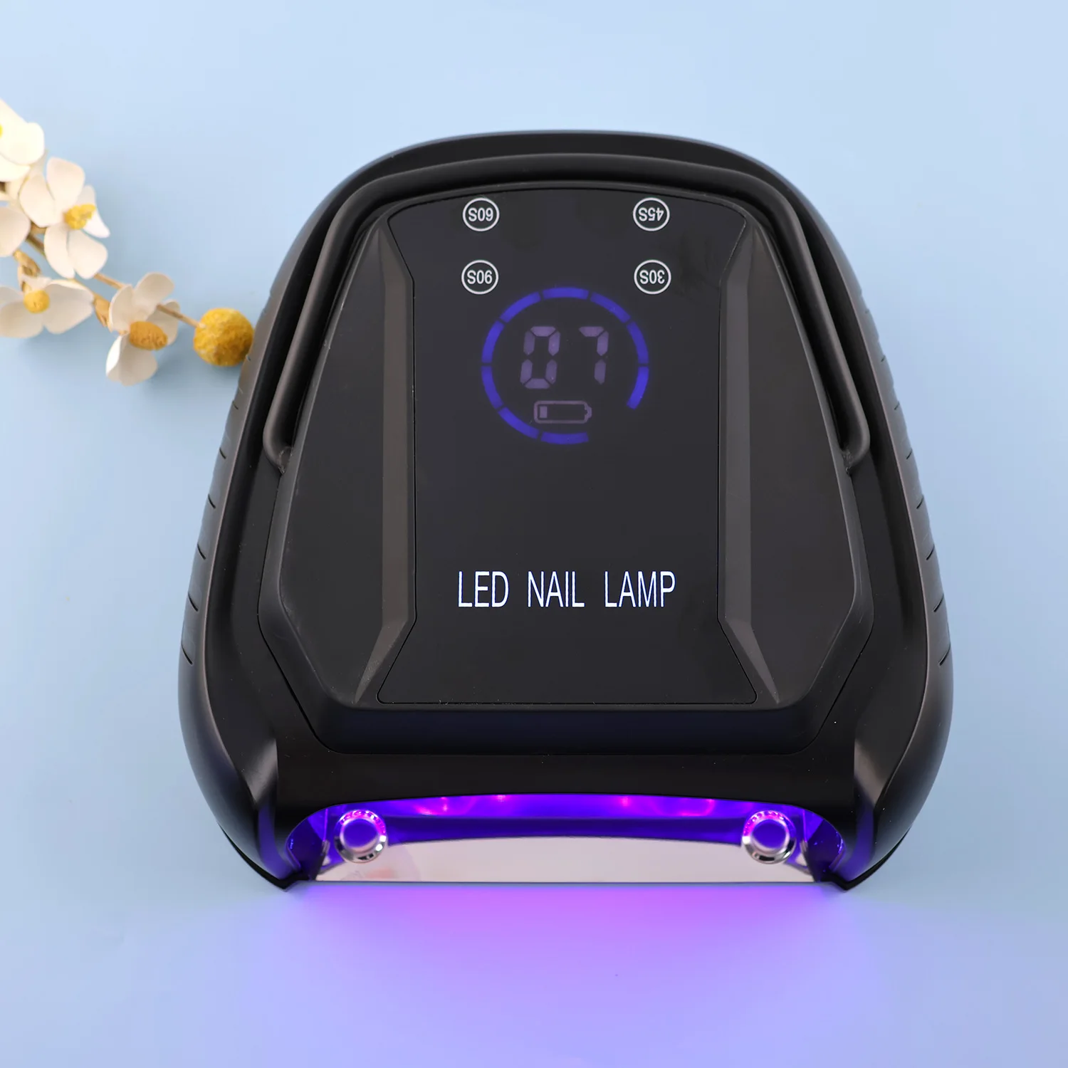 Cordless Nail Light Cordless 72W LED UV Nail Lamp For Curing Gel Polish Wireless with Recharge Battery High Power Dryer 72W