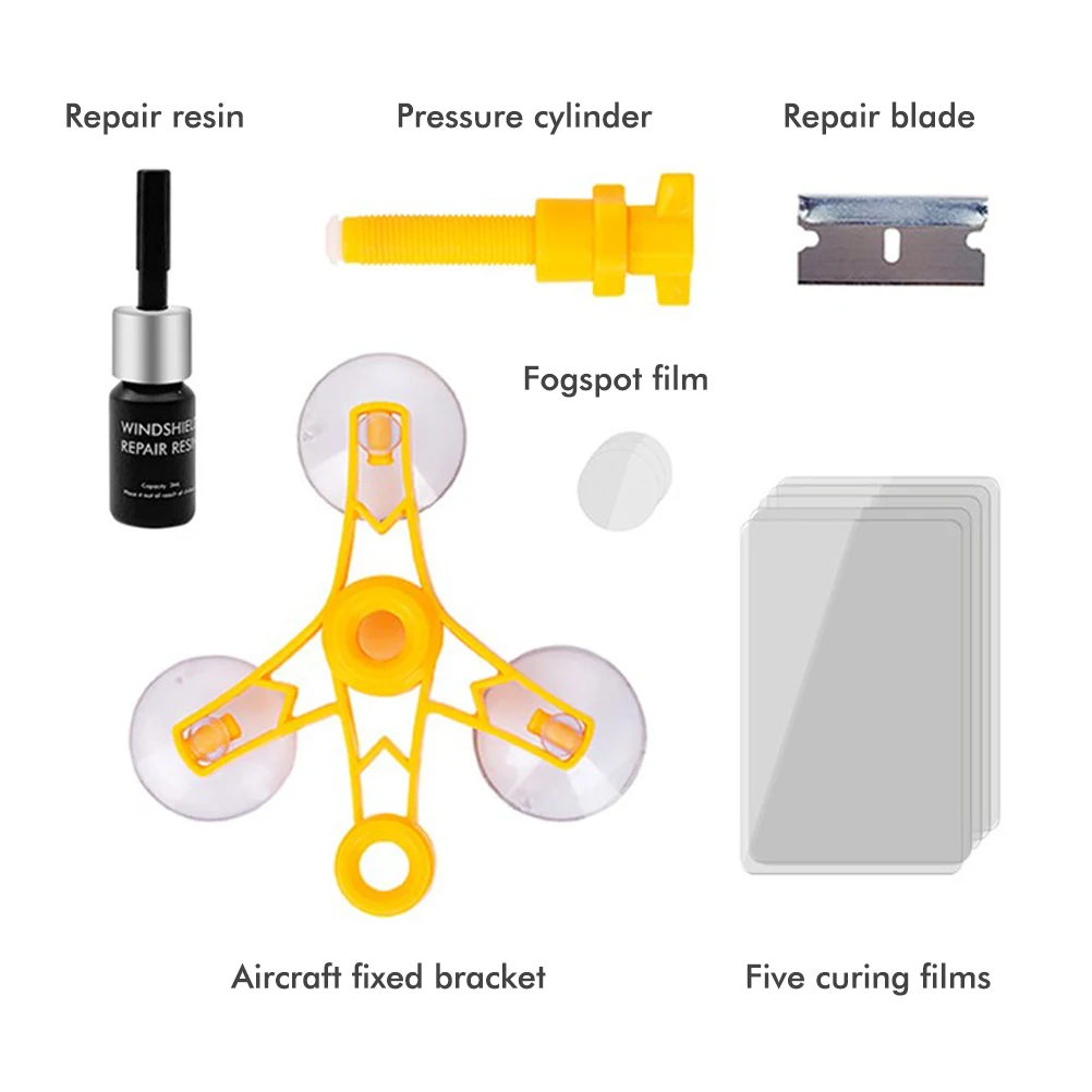 Carro pára-brisa rachado ferramenta de reparo diy automóvel reparação de vidro fluido nano reparação fluido pára-brisas zero crack restaurar conjunto