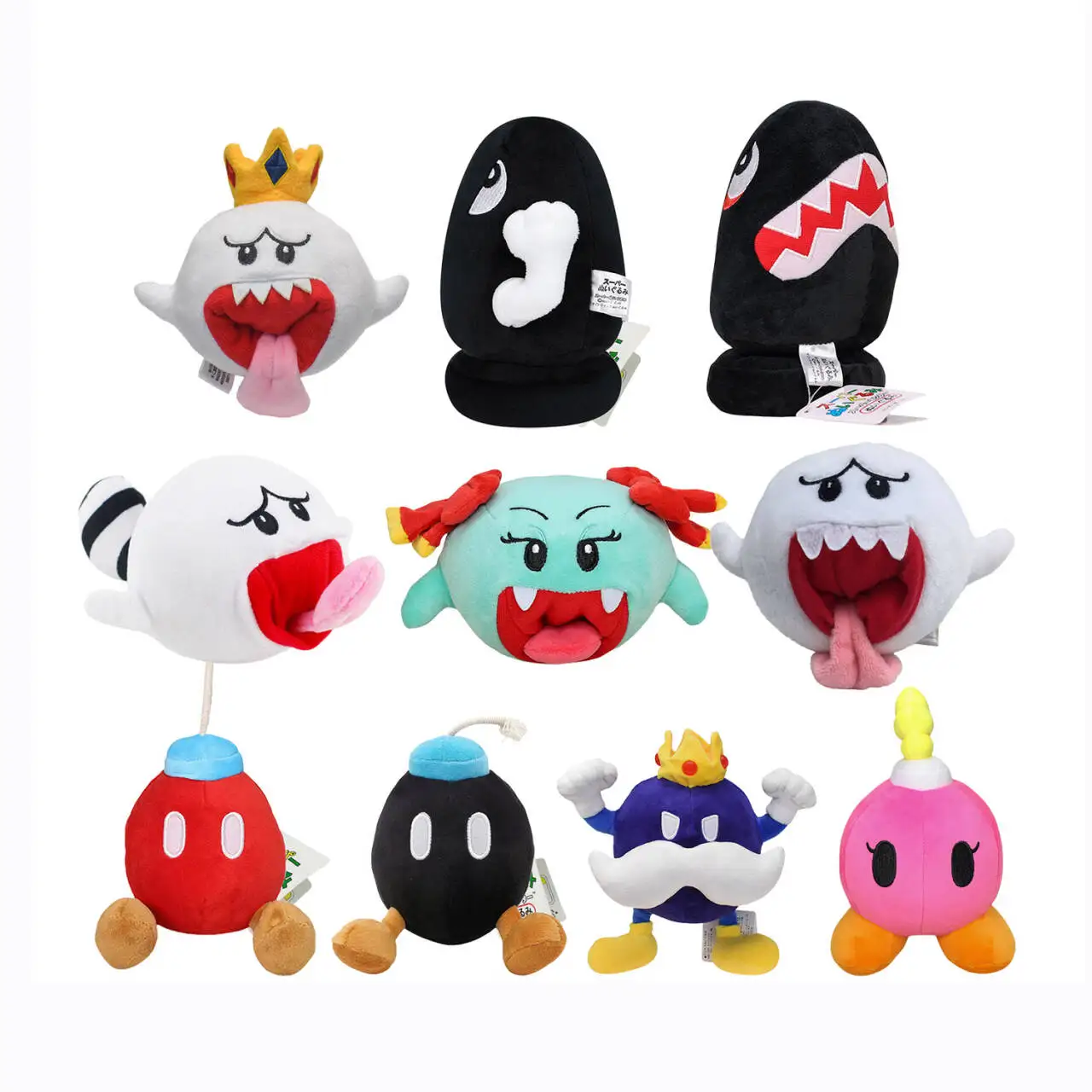 10/lote King Boo Ghost Bob-Omb Bombs Bullet Bill 13-26CM muñeco de peluche para juguetes de peluche