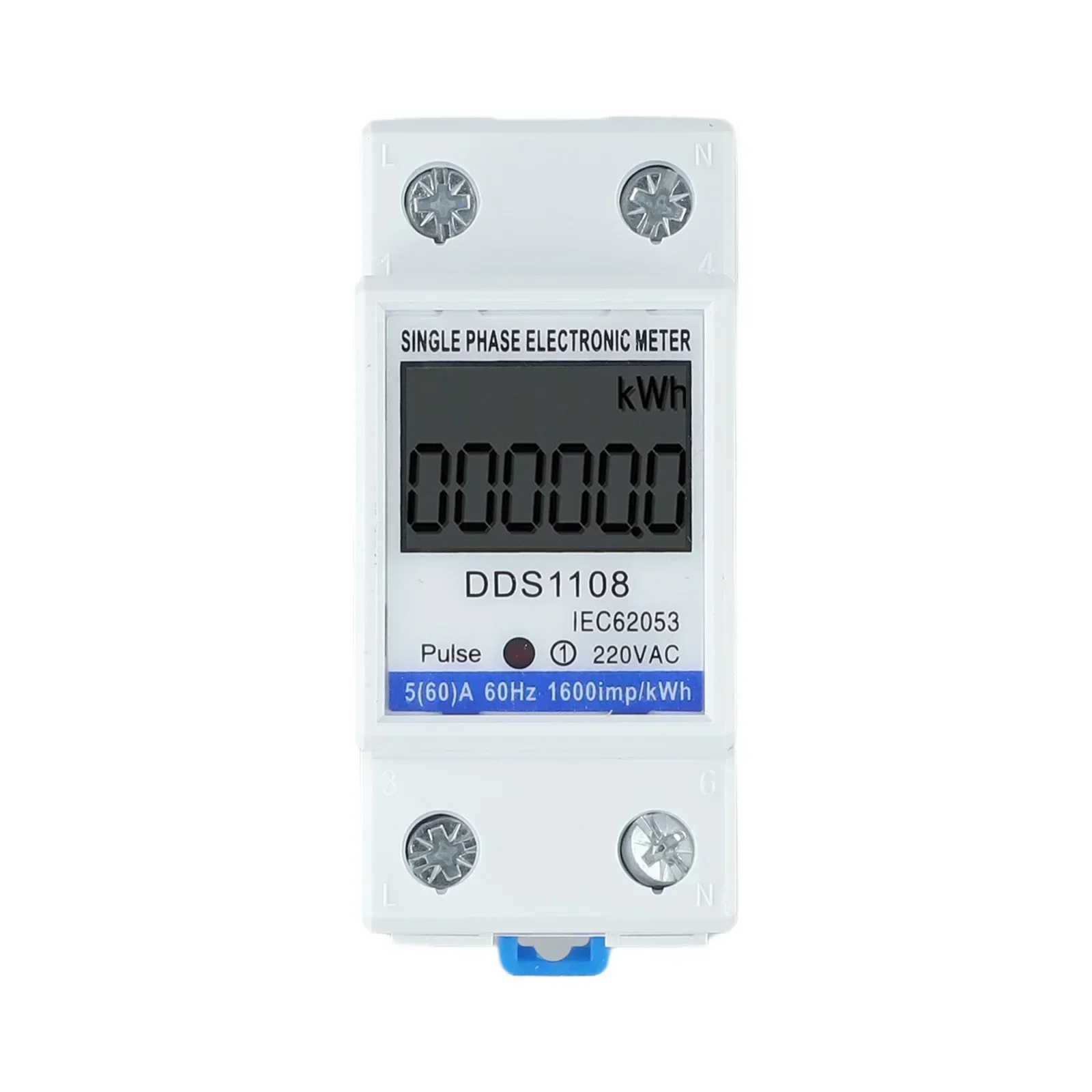 Medidor de energía eléctrica monofásico LCD, KWH, CA, Digital, 220V, 60A, mediciones de precisión con 1% de precisión