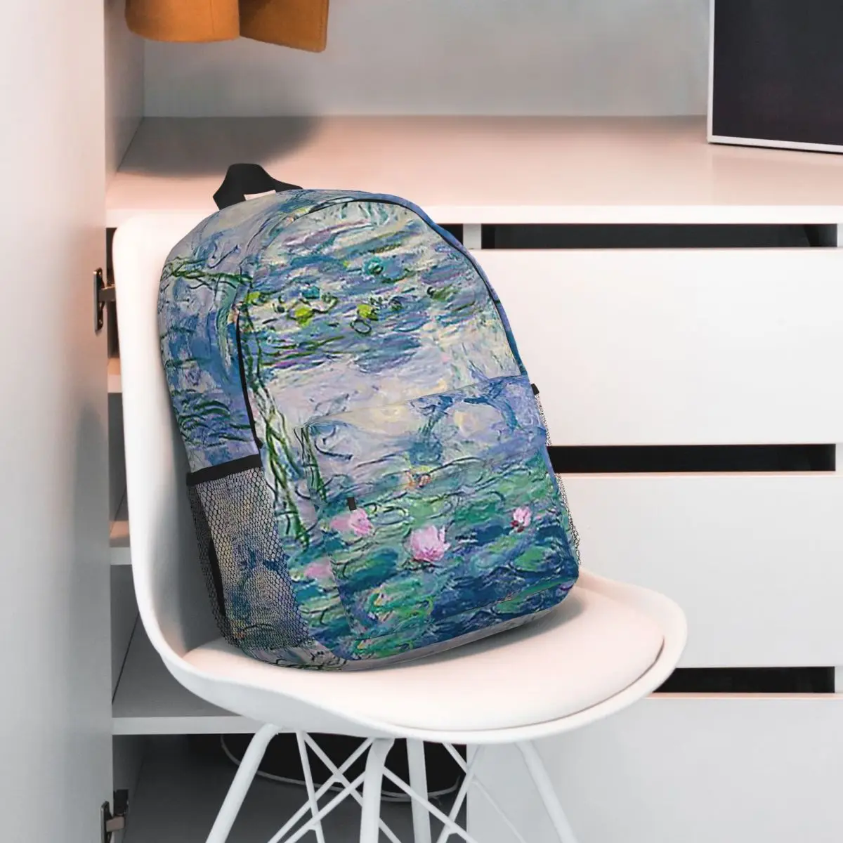 Water Lilies Claude Monet Fine A Backpack Hot Sale Daypack Large Capacity Boys Girls BookBag Shoulder Bags Men Women School Bag