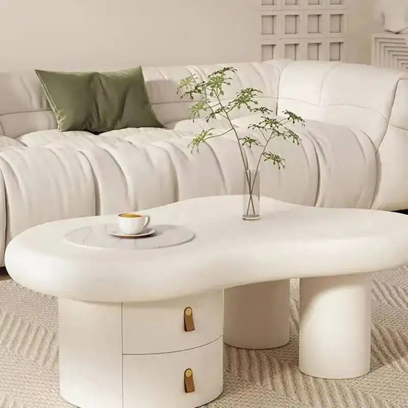 

Журнальный столик Mesa Storage для гостиной, маленький, белый, минималистичный, в скандинавском стиле, мобильный, мебель для центра комнаты