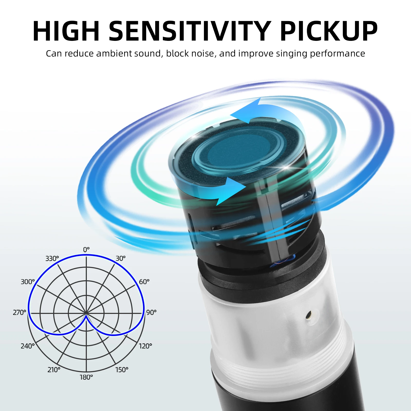 نظام ميكروفون لاسلكي احترافي من Debra UL200H UHF، ميكروفون معدني، إلغاء الضوضاء الذكي، للمرحلة