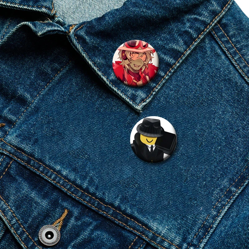 Anime Game M-Mafioso Chance Shedletsky Peripheral Enamel Pin Creative Brooches Round Badge on Backpack Decor Clothes Accessories