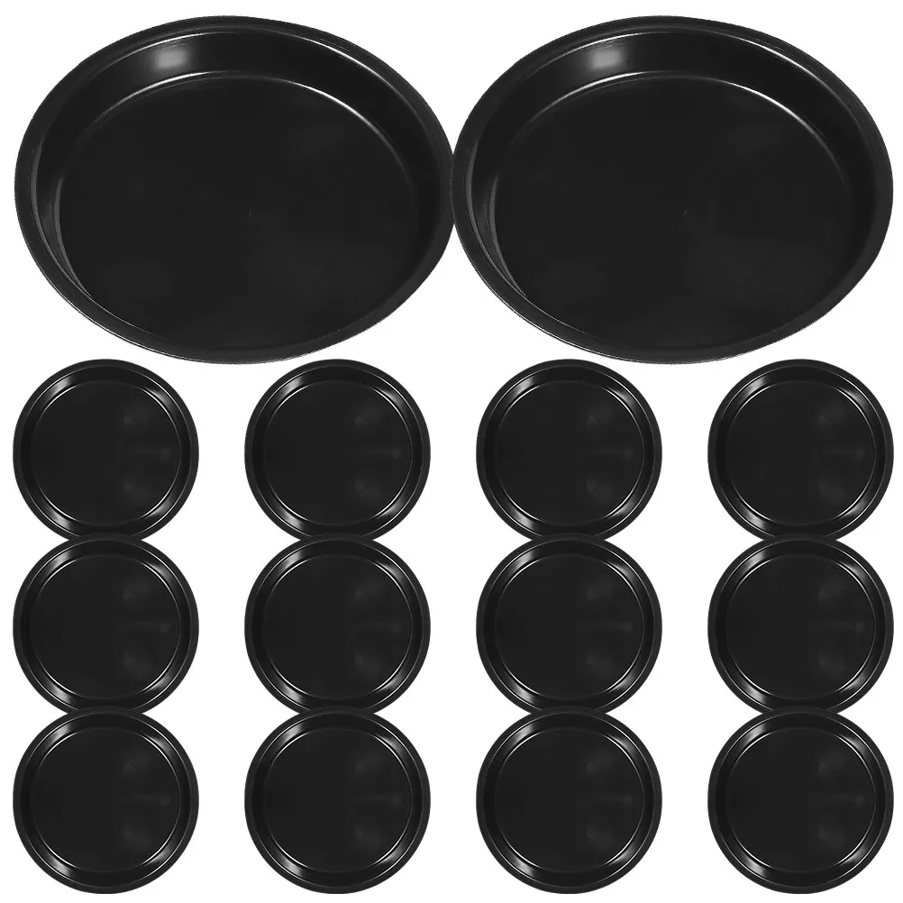 16Pcs Round Plastic Plant Saucer Trays Sturdy Flower Pot Water Catchers Indoor Outdoor Plant Holder Plates for Garden Planters