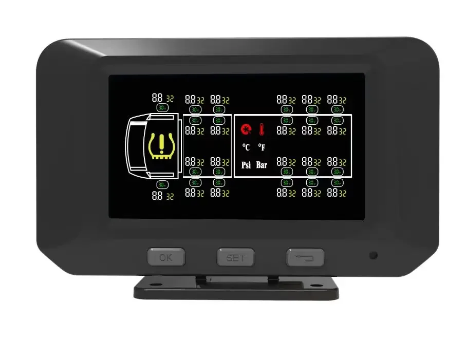 Truck TPMS Supports 0-18Bar Internal/External Sensors Tyre Pressure Monitoring System For Turck Support Array UI Logo Language