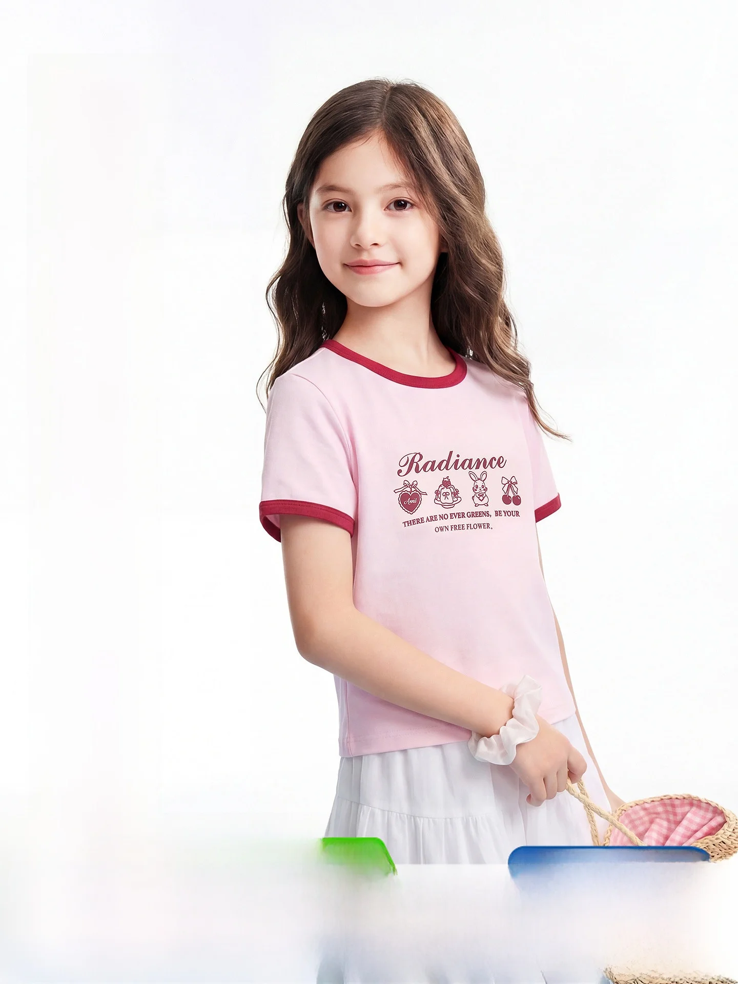 camiseta-de-manga-corta-con-cuello-redondo-y-sensacion-refrescante-de-algodon-con-memoria-ropa-infantil-annil-estilo-dulce