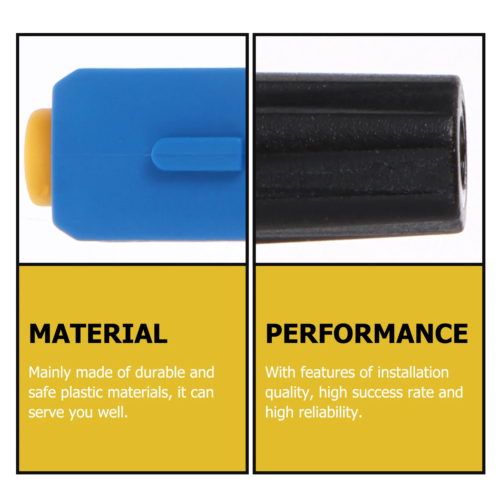 

10pcs Fiber Optic Quick Connector Single Mode Reusable For Network Patch Panels Low Loss Durable Plastic Fiber Connector Adapter