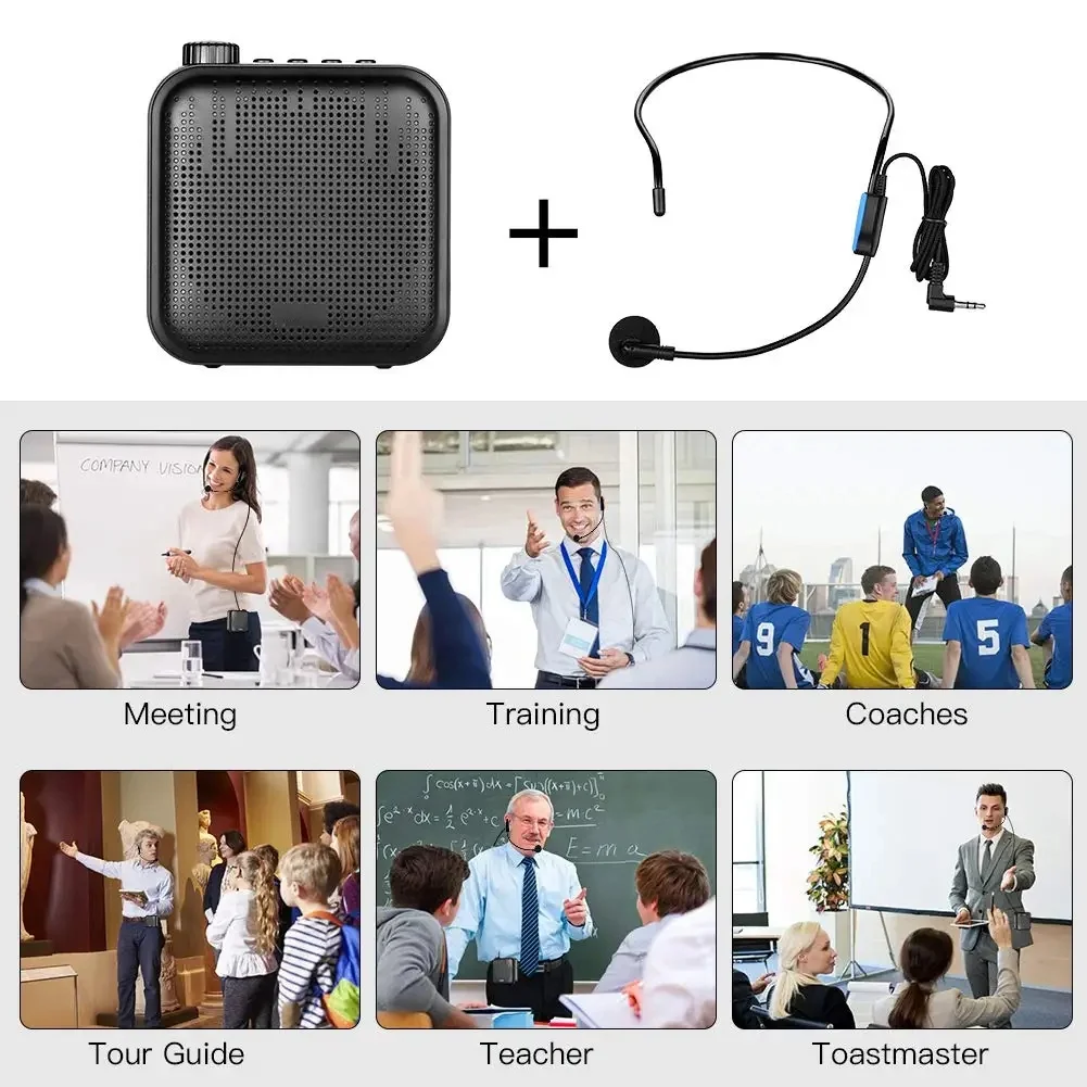 A41T Rechargeable Ultralight Portable Voice Amplifier Mini Audio Speaker With Microphone Loudspeaker For Teachers