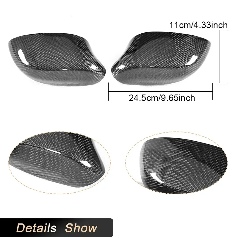 Car Rearview Mirror Covers Caps for BMW Z4 E85 2002-2008 Add On Racing Side Mirror Caps Shell Body Kits Carbon Fiber view 5
