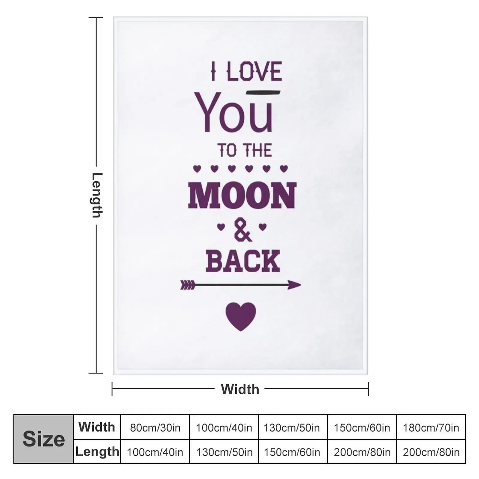 I love you to the moon and back Throw Blanket for winter Winter beds Sofa Personalized Gift Blankets