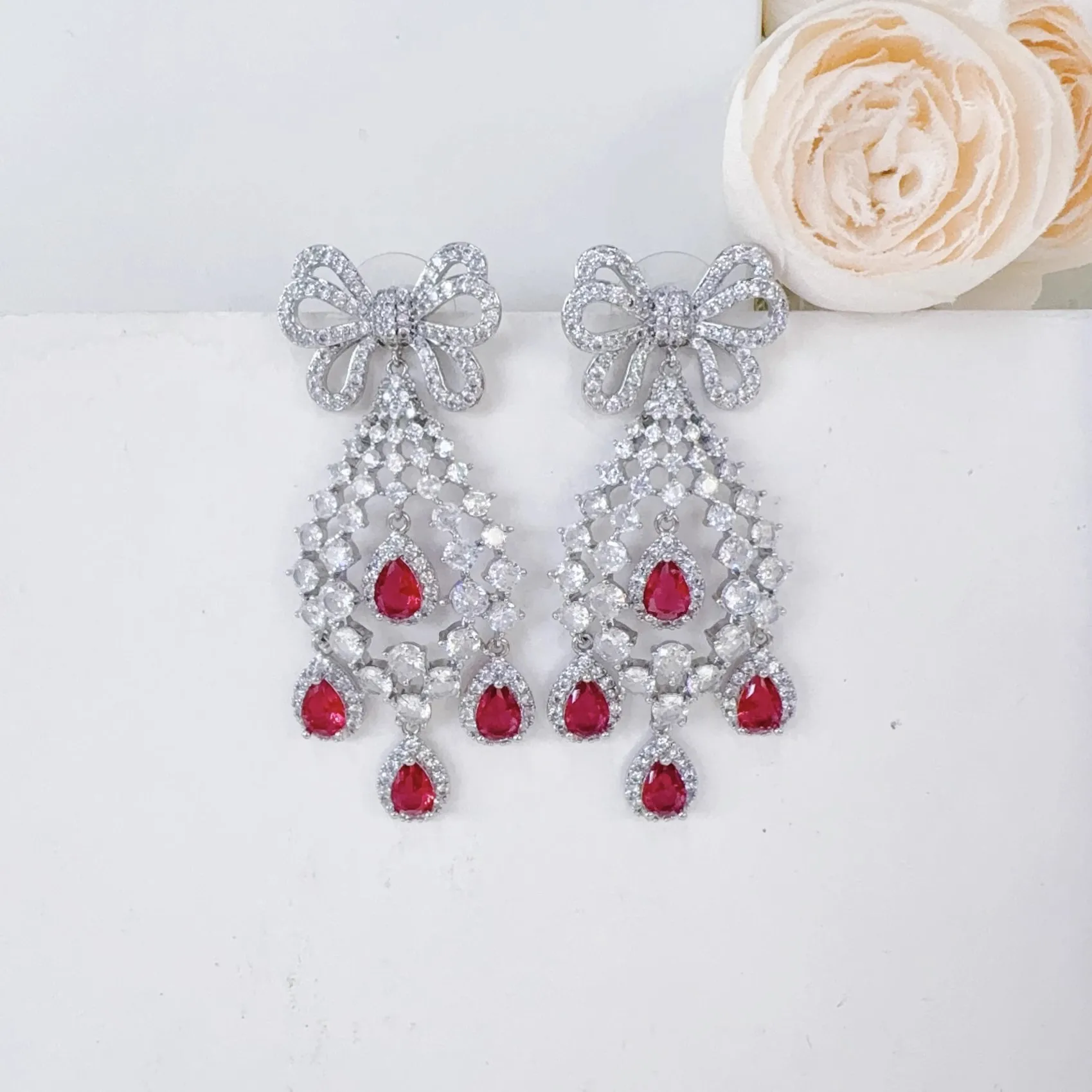 Bilincolor Stunning Yellow Cubic Zirconia Earrings for Fashion Ladies