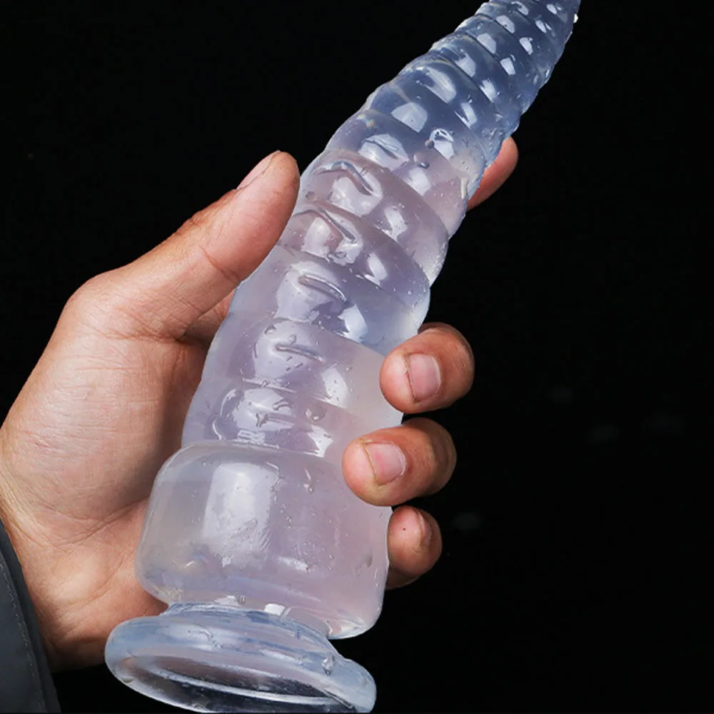 New octopus tentacle threaded dildo, transparent and realistic penis, G-spot Simulation Large Anus Anal plug Female masturbation