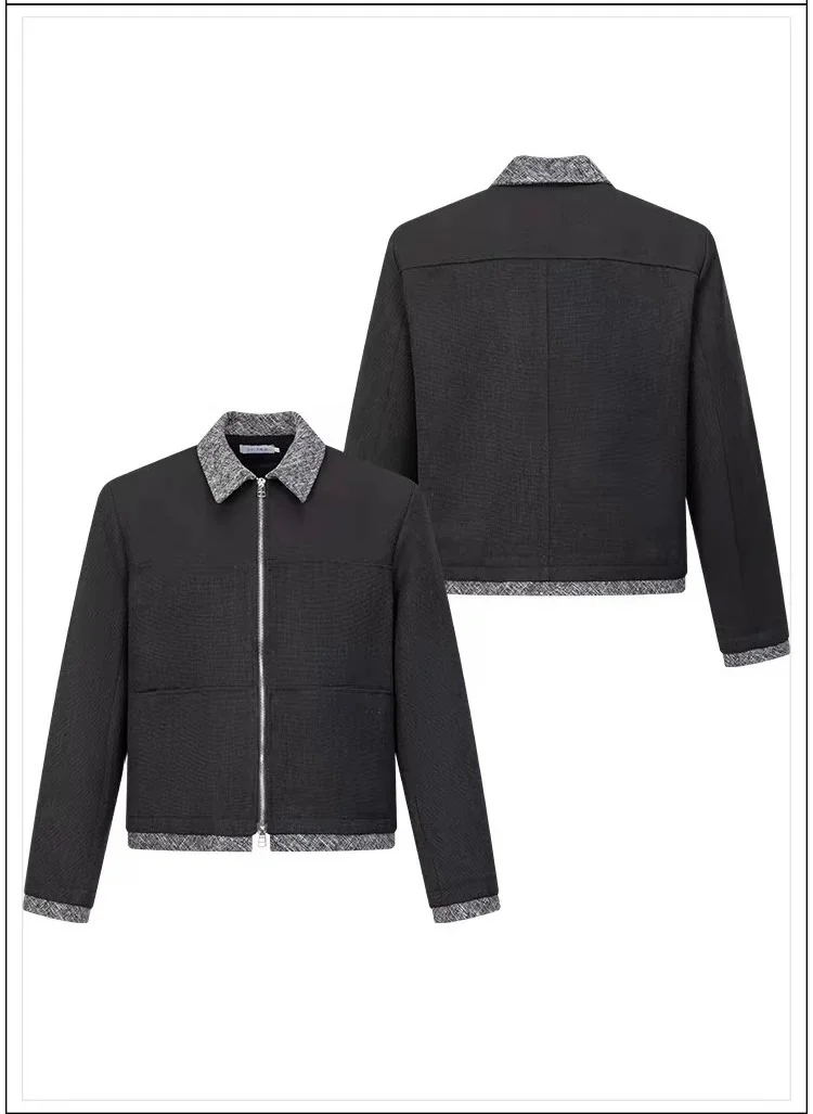 

Мужские осенние куртки-бомберы в стиле панк, темно-синие, с мехом, ветрозащитные, байкерские, класса люкс, на пуговицах, в стиле Y2K, Air Life Field Hearts