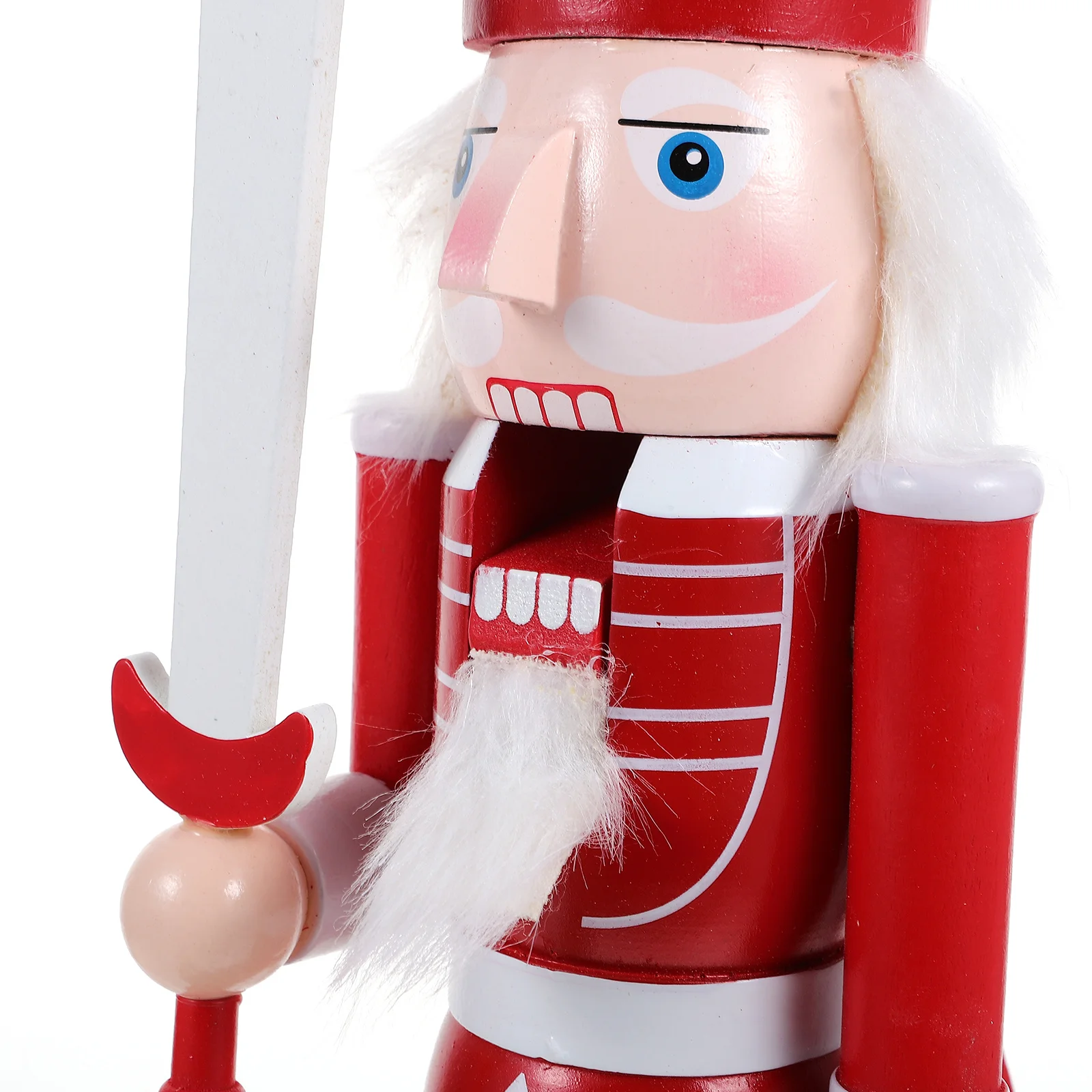

Christmas Nutcracker Soldier Figure Handcrafted Wooden Decoration for Desktop Shelf Festival Xmas Decor Indoor Holiday