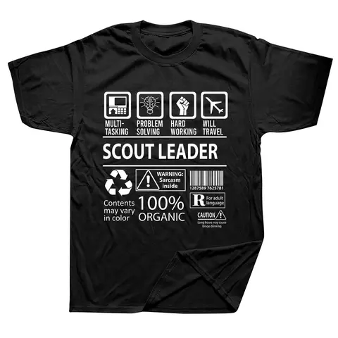 Funny Scout Leader MultiTasking Certified Job T Shirts Men Humor Streetwear Tee Shirt Short Sleeve Unisex Loose Clothing