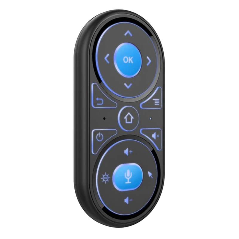 Air Mouse Spraakmicrofoon RGB Backlit Gyro Afstandsbediening IR Leren 2.4G Draadloze oplaadbare mini-afstandsbediening