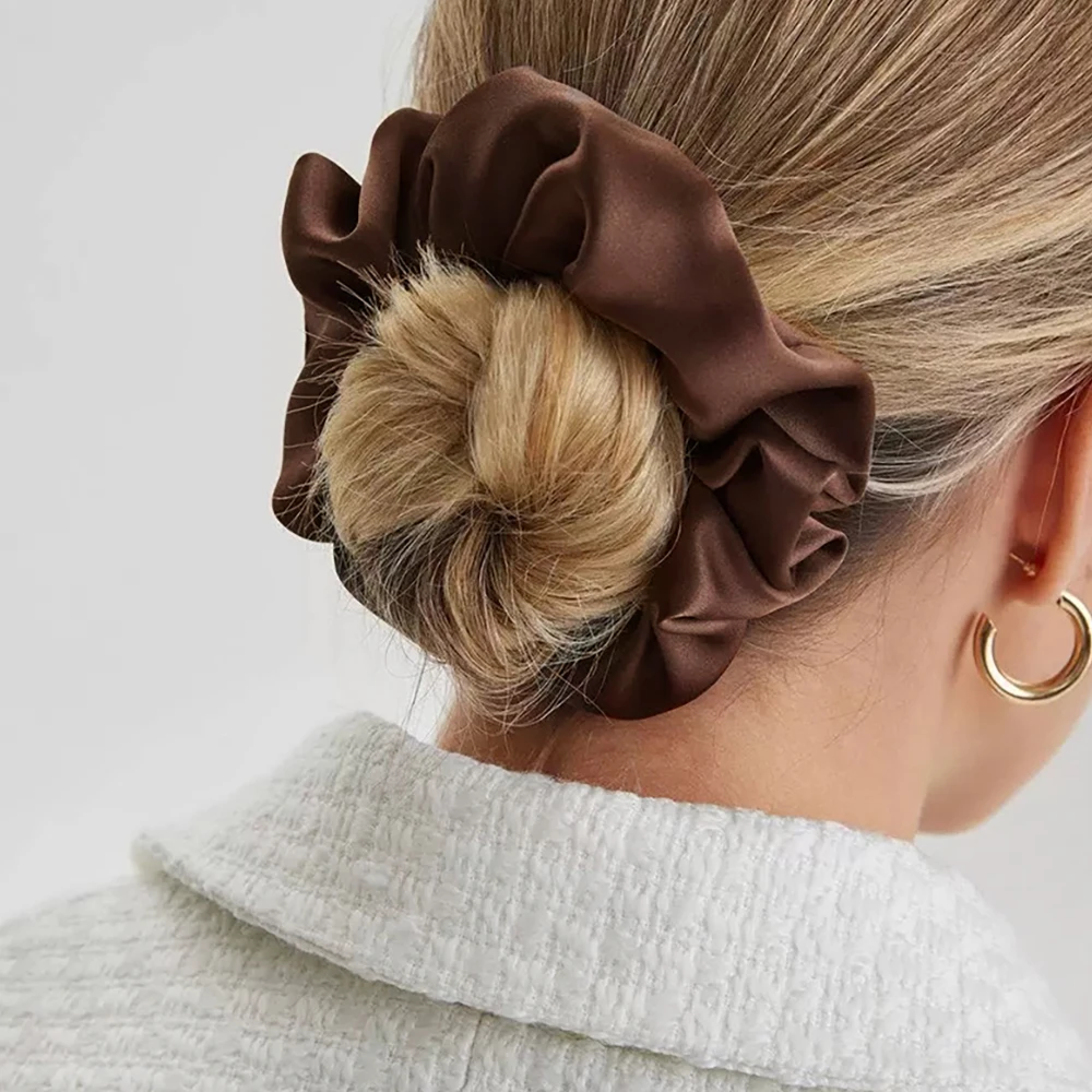 2/3/5PCS Baby Bows Elastic Silk Scrunchies Multi-Color Hair Bands for Women Basic Ponytail Holders Head Ropes Fashion Girl Gifts
