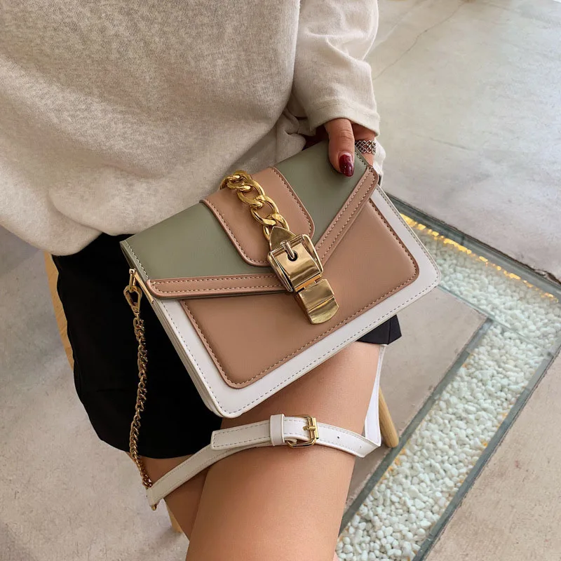 Artificial Leather Mini Unisex Luxury Designer Retro Small Crossbody Bag Handbags Letter Shoulder Shopper Flap Chain Women Purse