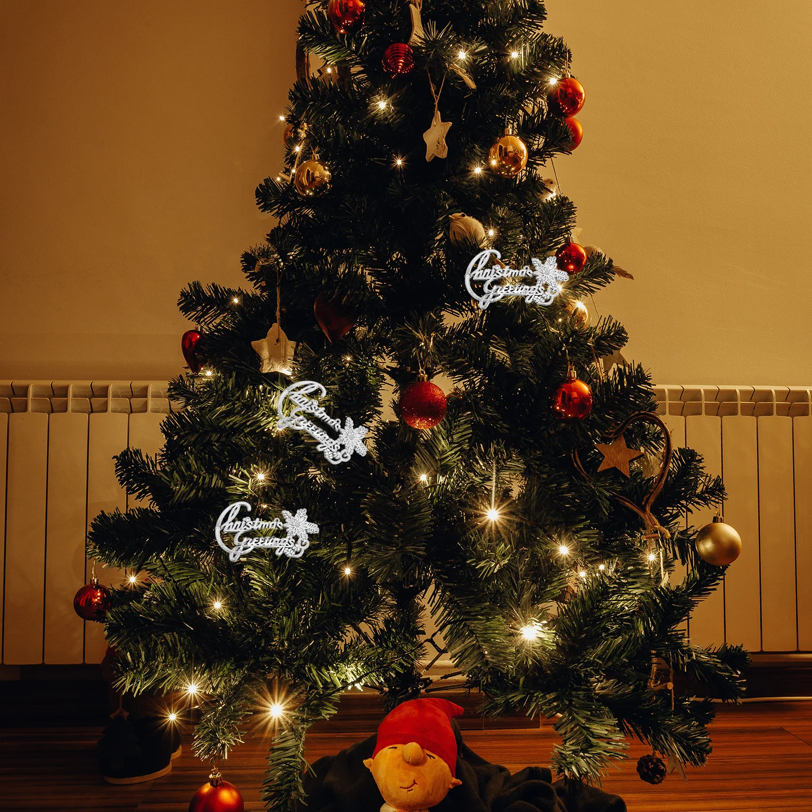 

30Pcs Xmas English Letters Tags Plastic Christmas Tree Decor Festive Xmas Party Supplies Decorative Christmas Adornments