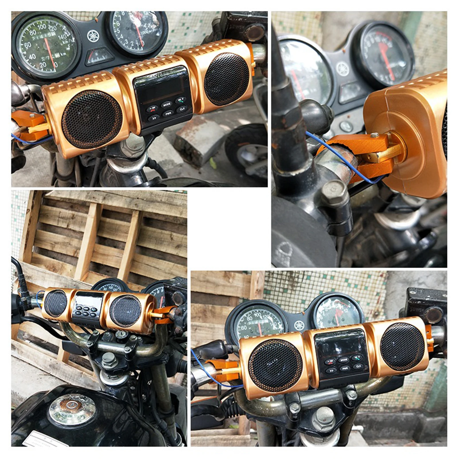 12V Motorfiets Bluetooth-Compatibele Audiospeler Multimedia Luidspreker Motorfiets Stereo Radio Waterbestendige Mp3 Muziekspeler