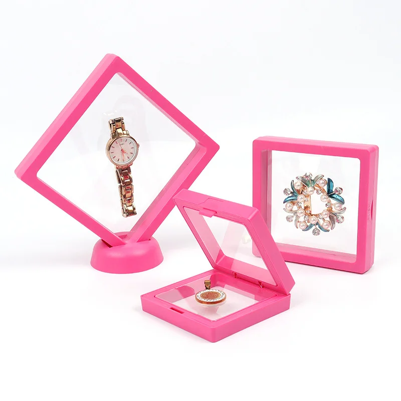 Transparent PE Film Jewelry Storage Box, Ring & Earring Case