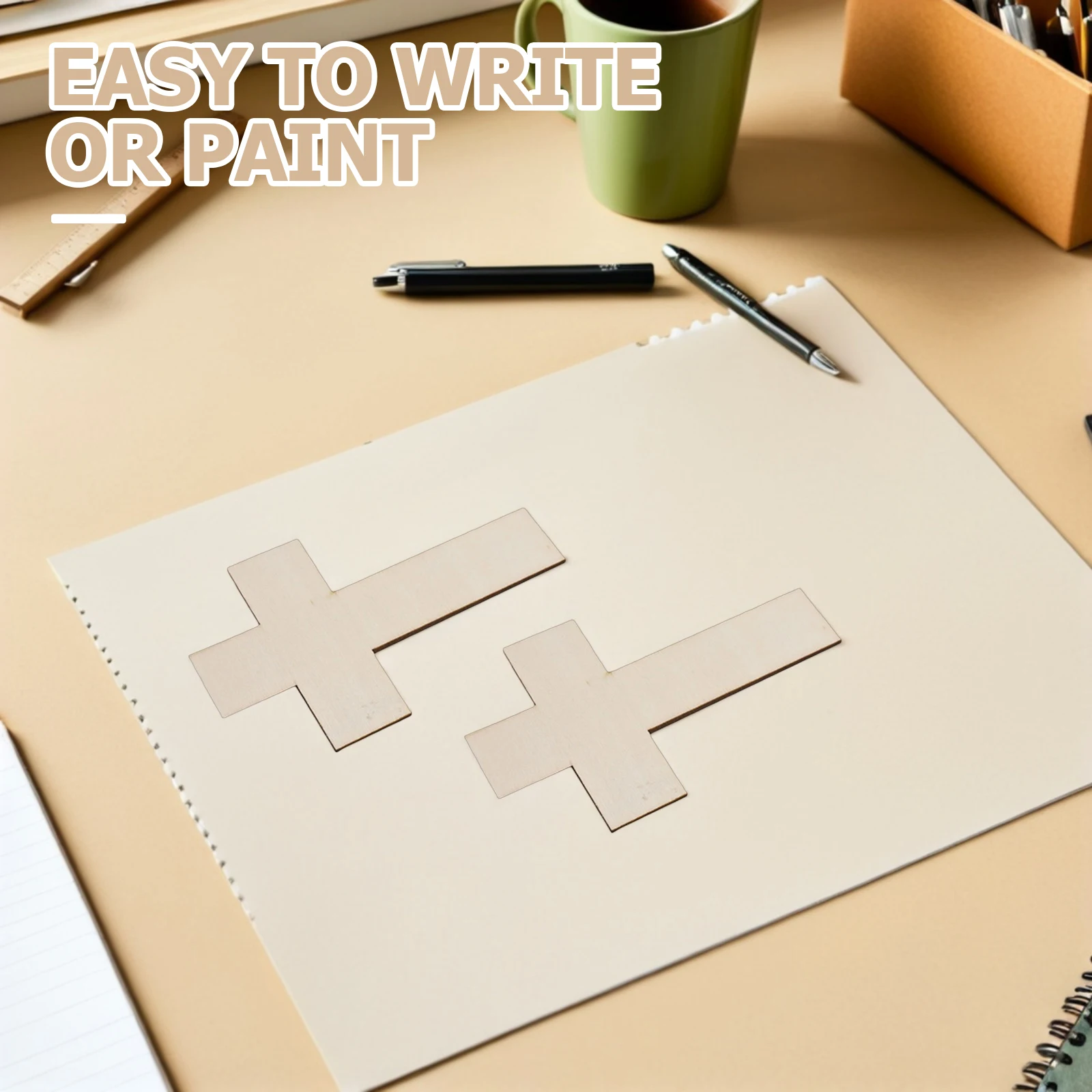 

36pcs Cross Decorations Natural Slices DIY Craft Supplies Diy Wood Slices Smooth Car Holiday Wedding