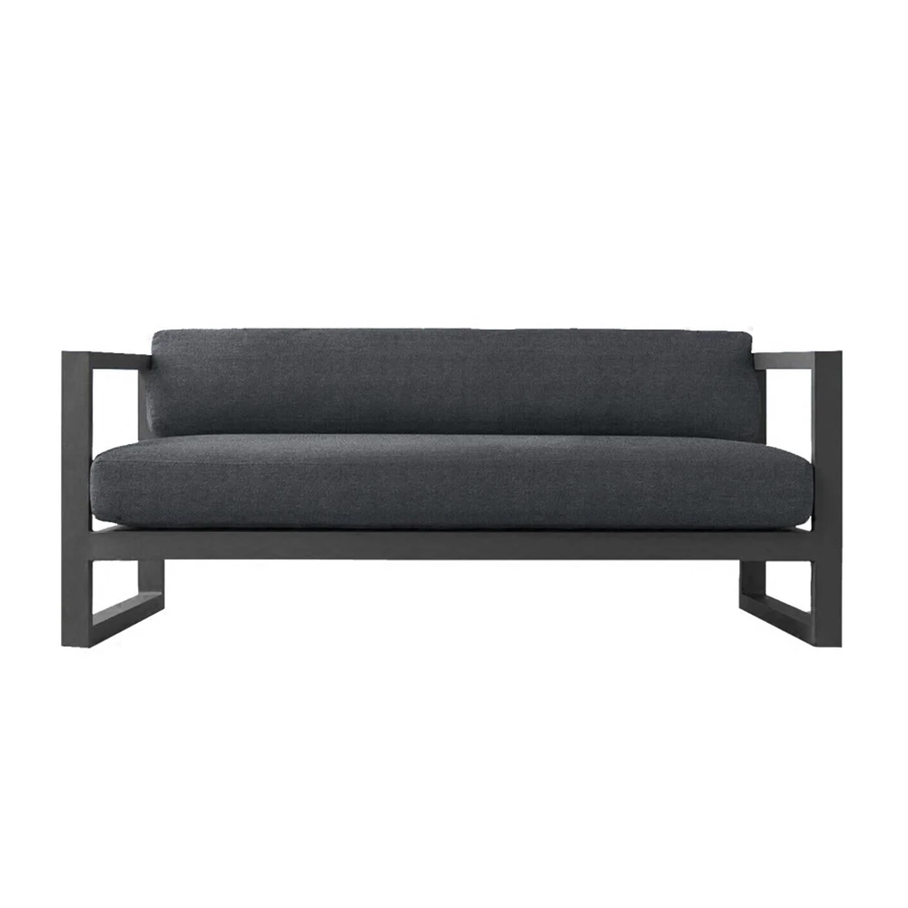 المنتجات الساخنة أنيقة الراقية اليدوية عالية الجودة في الهواء الطلق الخوص الروطان الأثاث رمادي في الهواء الطلق حديقة مجموعة أريكة الاقسام