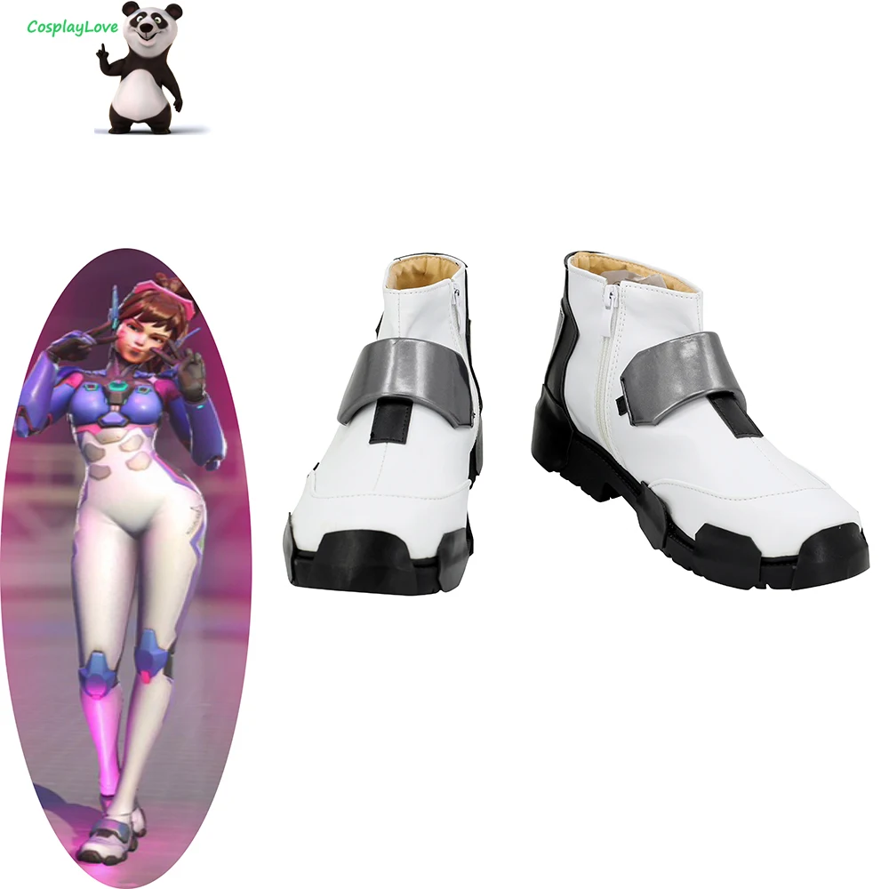 

КосплейLove OW GAME D.Va Hana, белые туфли для косплея, длинные кожаные сапоги на заказ для Хэллоуина и Рождества