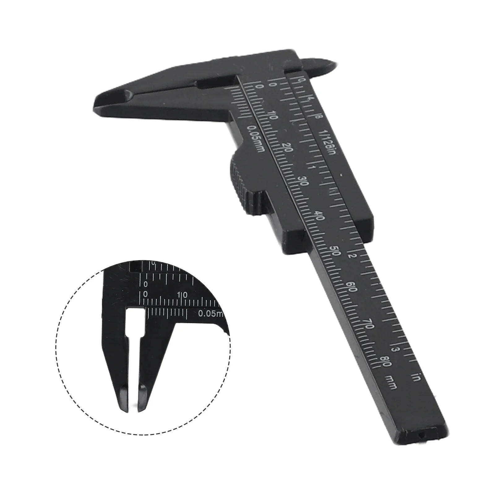 1pc Mini 0-80mm Double Scale Plastic Vernier Caliper Ruler Measuring Student Calipers Measuring Tool Calipers Size