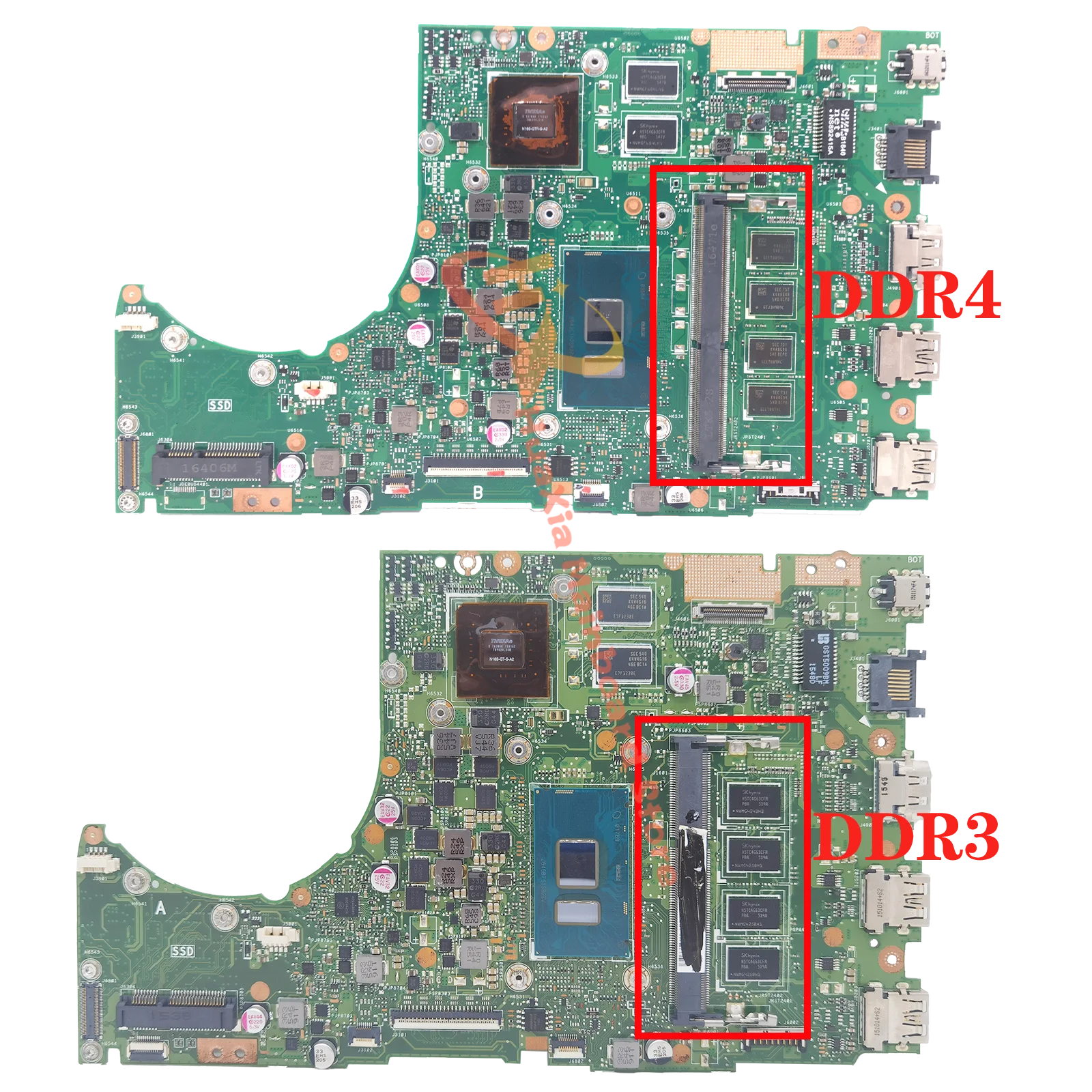 K401UB Laptop Motherboard For ASUS K401U A401U K401UQK A401UQ V401UQ V401U Mainboard With 4GB/8GB RAM I3 I5 I7 6th 7th Gen