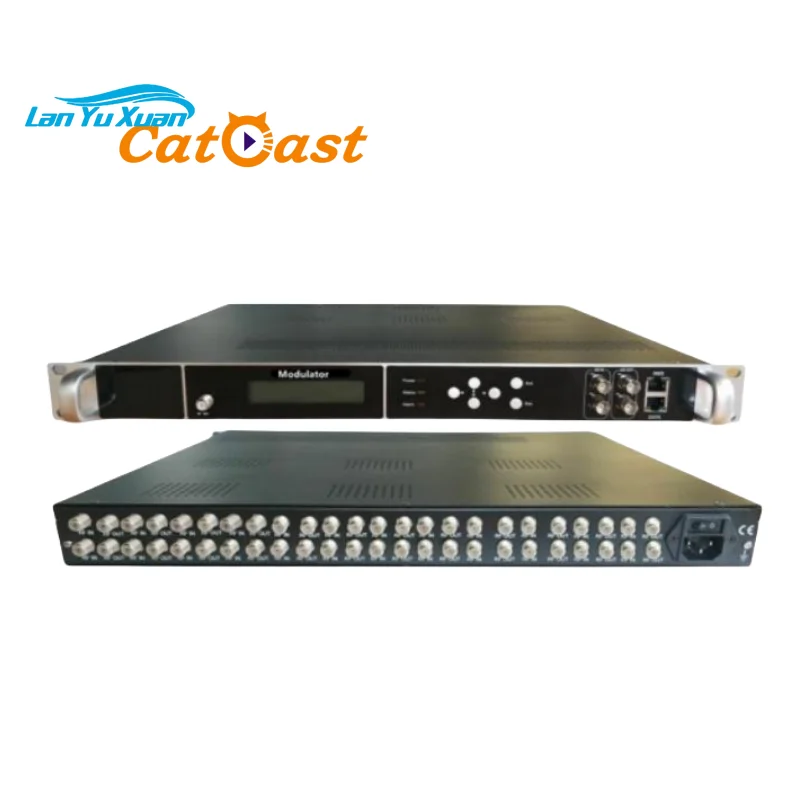 CATV 16 FTA DVBS DVBS2 to DVBT Transmodulator FTA DVB-S2 to DVBT 8 Carriers RF Digital Modulator