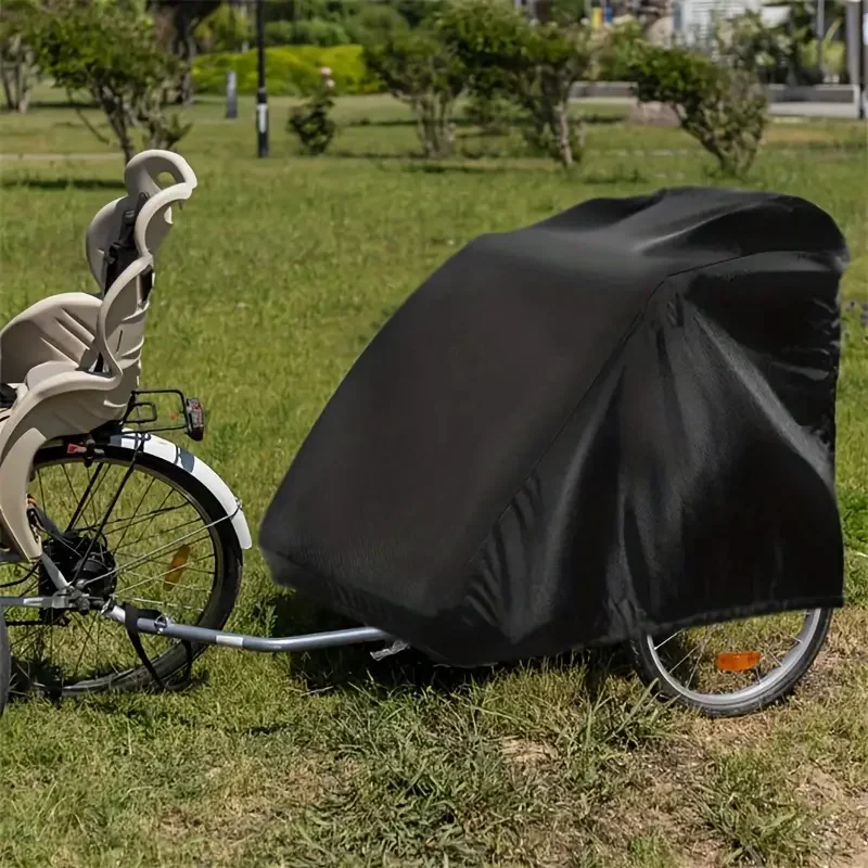 1pc bike trailer storage hood with windbreak rope cover, children's pet bike trailer hood for most brands of bike trailers