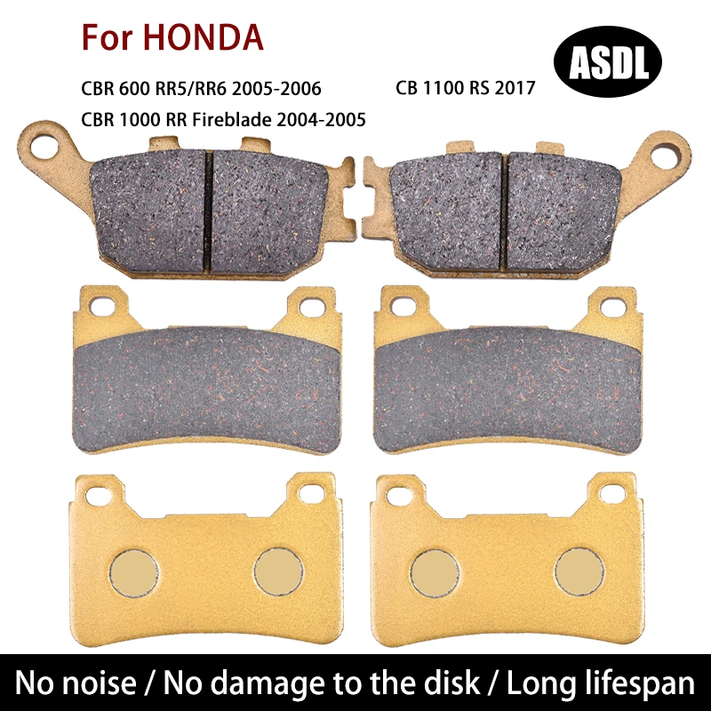 Front Rear Brake Pad For HONDA CBR600 CBR 600 RR5 RR6 2005 2006 CBR1000RR CBR 1000 RR Fireblade 2004 2005 CB1100 CB 1100 RS 2017