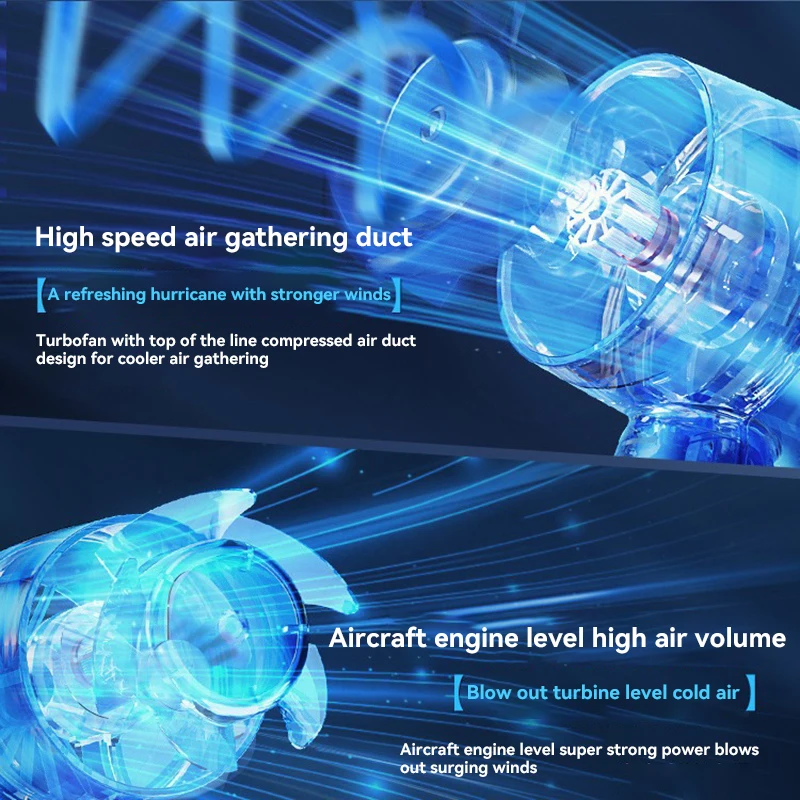 Handheld Small Fan New High Speed Turbo With Long Battery Life Usb Charging Mini Small Fan Portable Handheld Fan