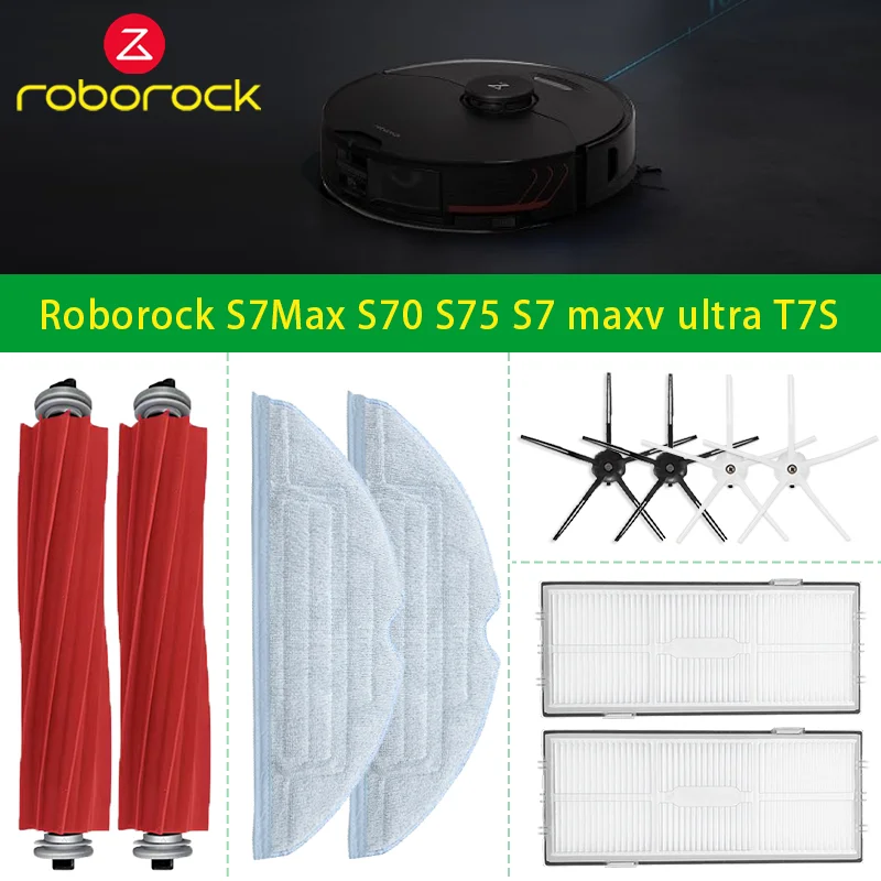 Roborock S7Max S70 S75 S7 maxv ultra T7S Plus S7 pro ultra Accessories Main Brush Hepa Filter Mops Robot Vacuum Cleaner Parts