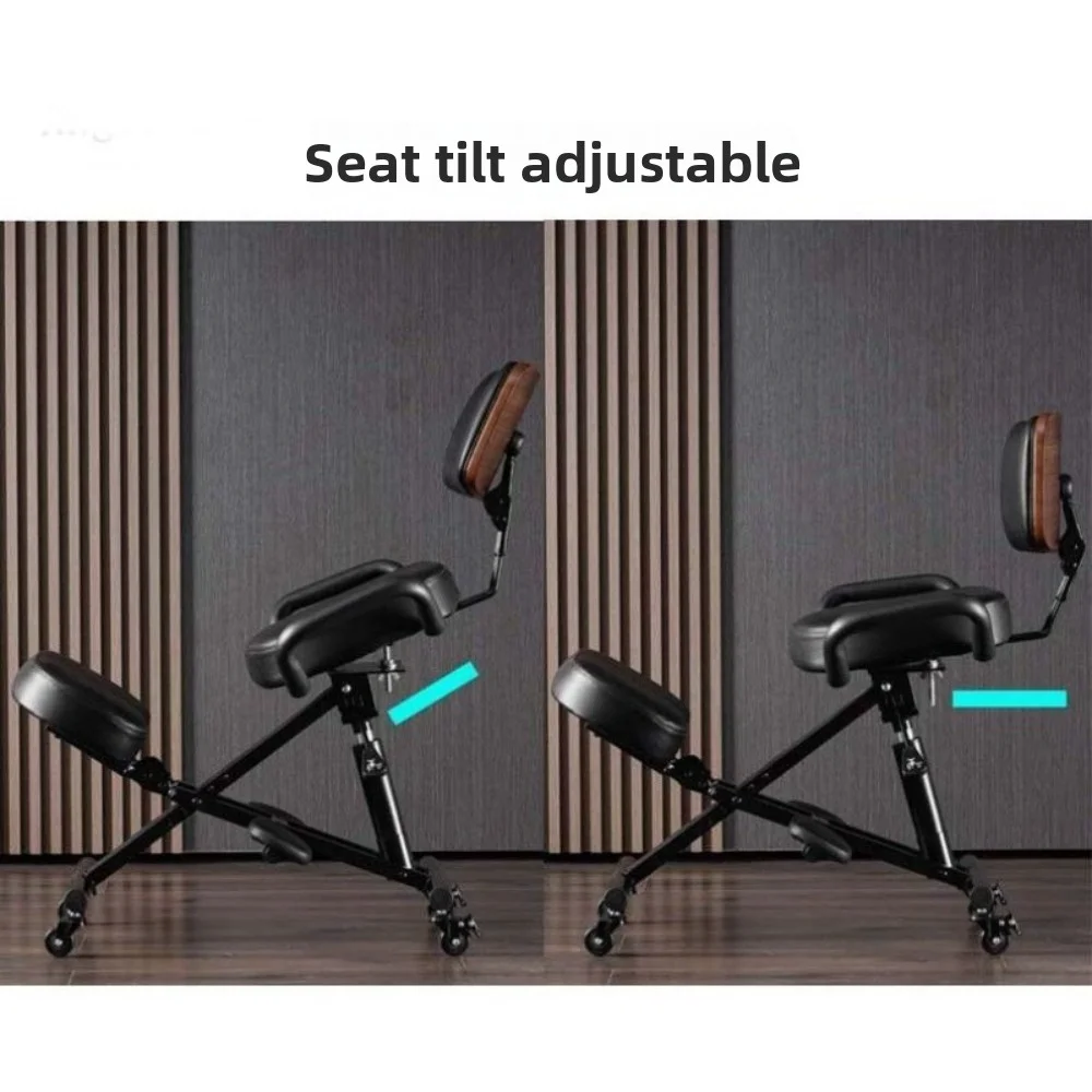 Kneeling chair adult large, exclusive adjustable, corrected sitting posture, engineering riding chair, solid wood backrest
