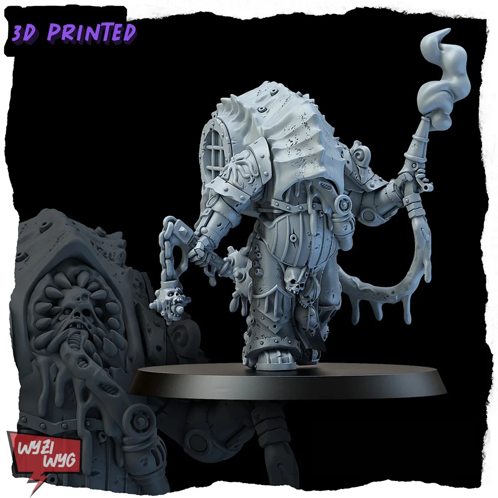 Slime-ridden extermin Miniature,  Plague Figure, Space Walker, Plasma Gun, HD 3D Printed Resin Model, Action Guard Proxy Wargame