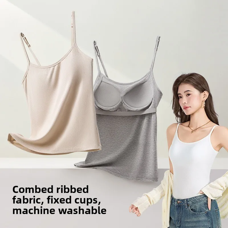 

Basic Style Sports Yoga Tank Top with Chest Pad for Home And Outdoor Wear Sexy Summer Running Base Layer Camisole Vest