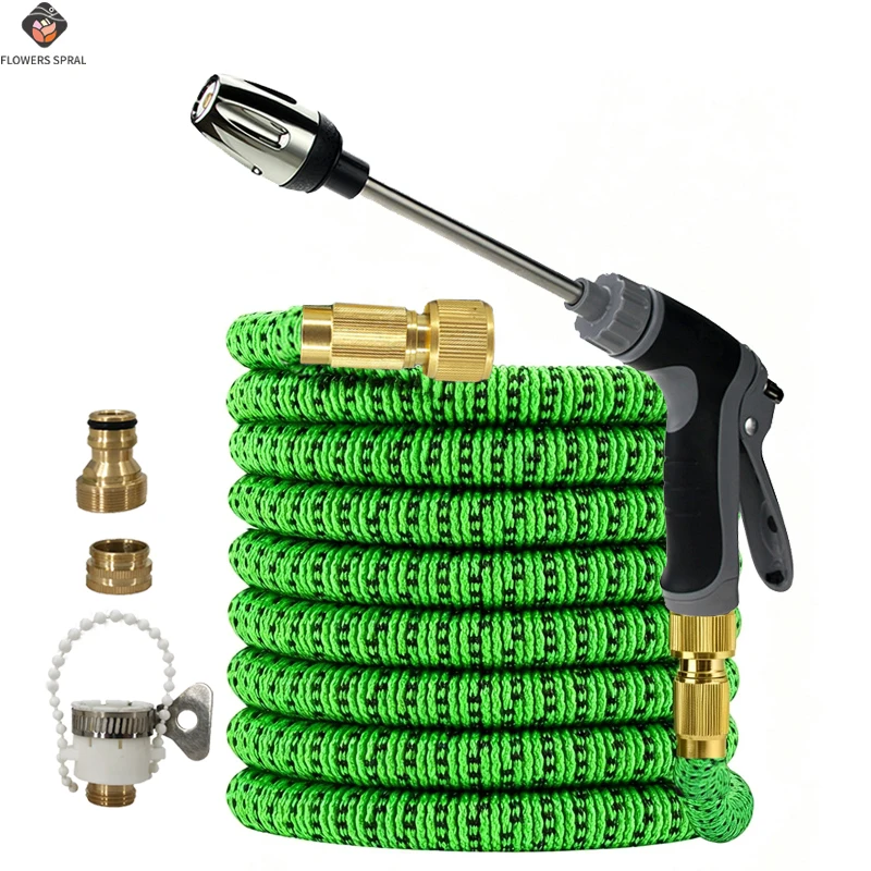 2026 Expandable Magic Hose 25/125FT High-Pressure Long Pole Car Wash Water Gun Home Garden Watering Hose Gardening Supplies