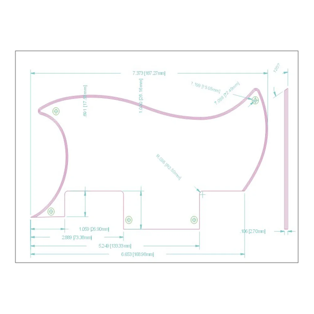 Xinyue Custom Guitar Pickgaurd - For Epiphone Special SG Guitar Pickguard Scratch Plate, Multiple Colour Flame Pattern