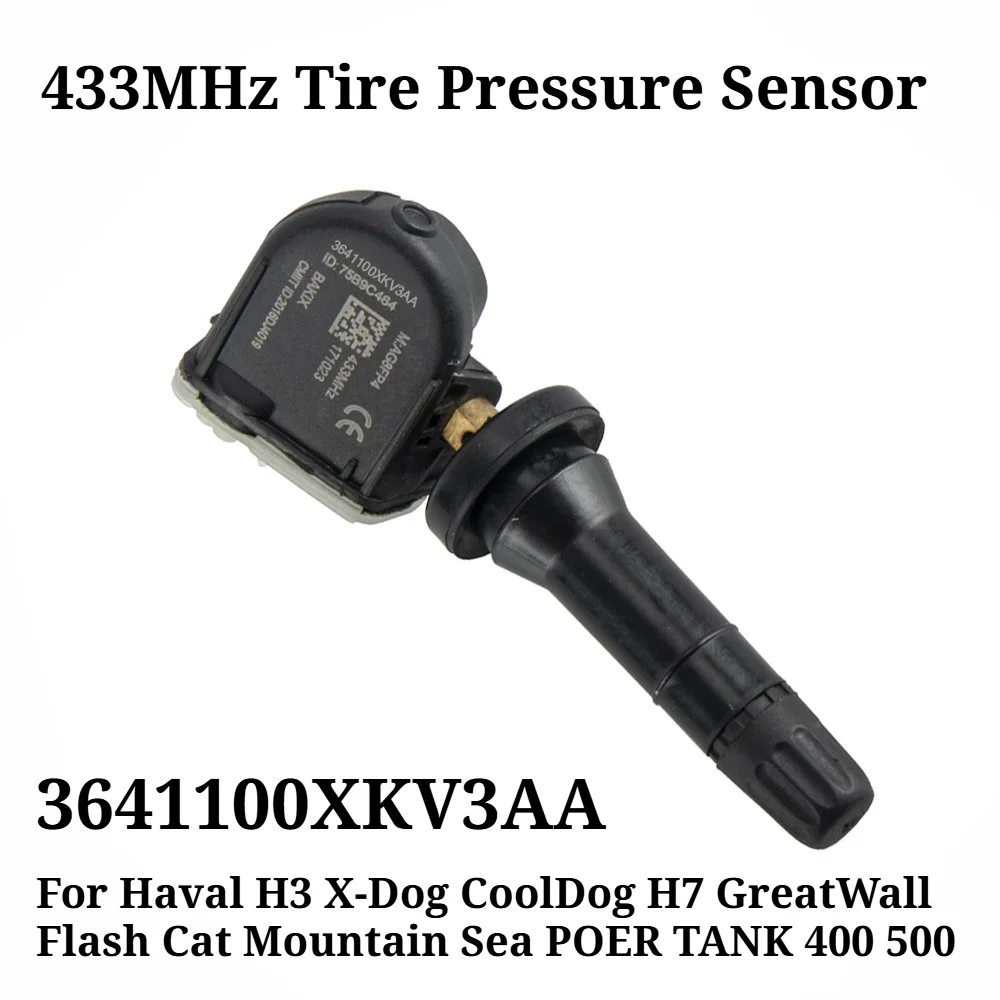 3641100XKV3AA 433MHz TPMS Tire Pressure Sensor for Haval H3 X-Dog CoolDog H7 GreatWall Flash Cat Mountain Sea POER TANK 400 500