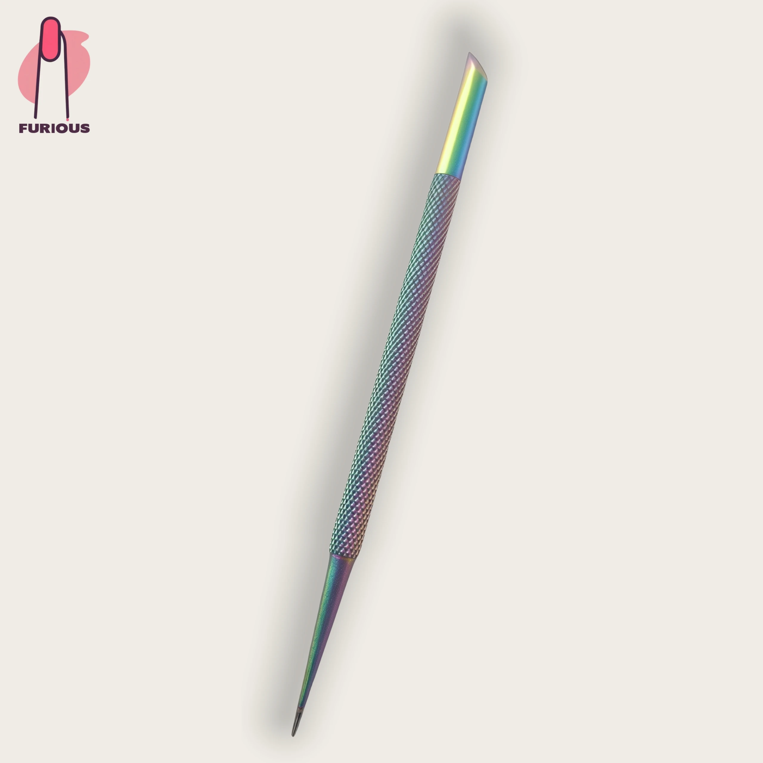 Spingipelle per unghie Strumento in acciaio inossidabile a doppia estremità per unghie Pre lucidatura Rimozione della pelle morta Strumento per il trattamento del manicure